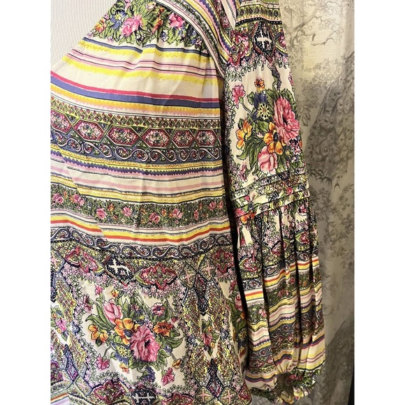 Anthropologie Maeve •S• Floral Print Ceresco Peasant Top Blouse BOHO Shirt Puff - Picture 12 of 12
